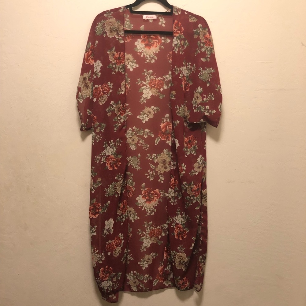 Sheer Floral Cover Up